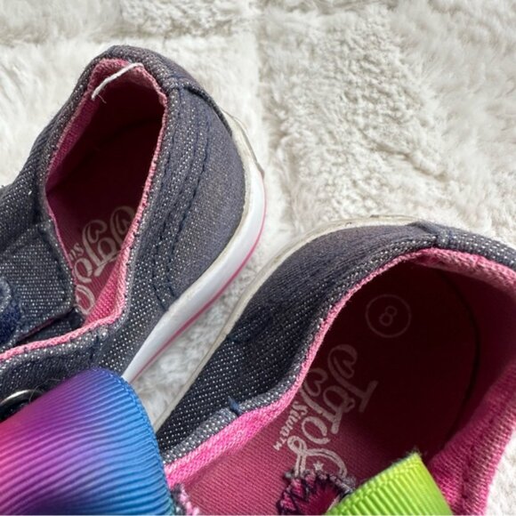 Jojo Siwa | Denim Canvas JoJo Legacee Sneakers | Size Girls 8 - Picture 3 of 9